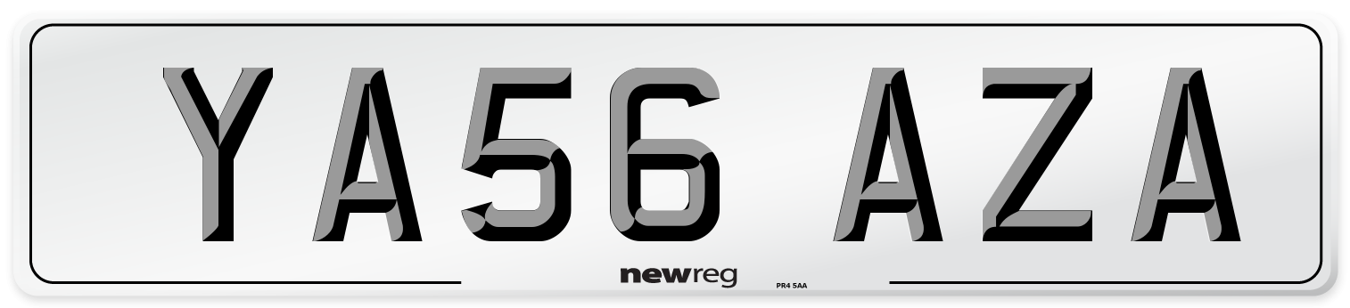 YA56 AZA Number Plate from New Reg